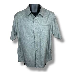 M Men’s Excurzion Grey Short Sleeve Breathable Button Down Shirt Medium